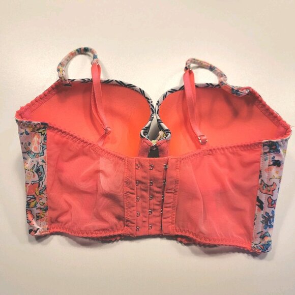 Victoria's Secret Very Sexy Balconet Bra Bright Multicolor Padded Underwire 32D - Picture 2 of 5